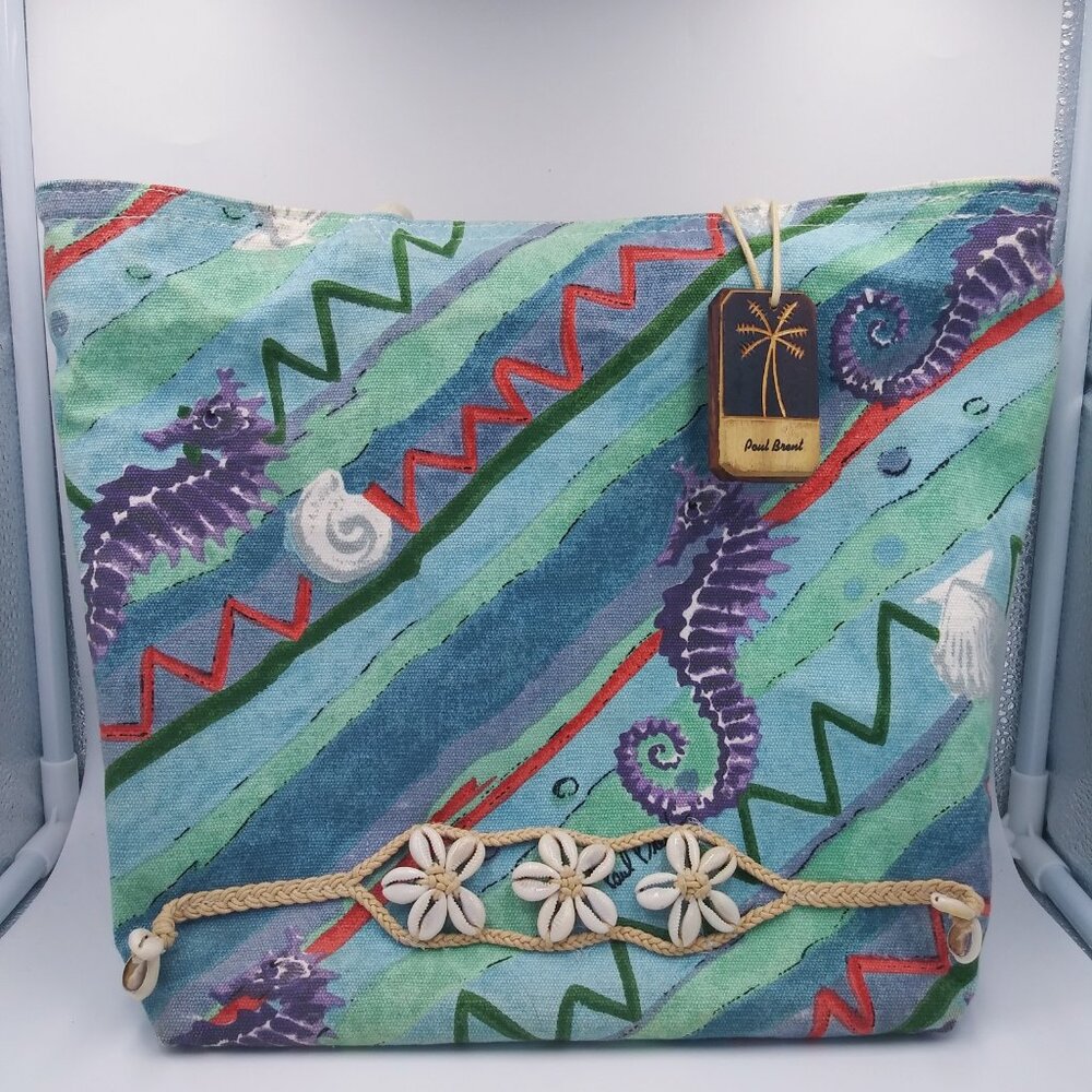 Paul Brent Sun N Sand Sea Horse Coastal Beach Bag